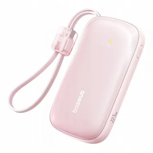 Baterie Externa Baseus EnerFill FC21 Qpow 3 Ultra, 10000mAh, 22.5W, QC + PD, 1 x USB-A - 1 x USB-C, E0027L02 (Roz)