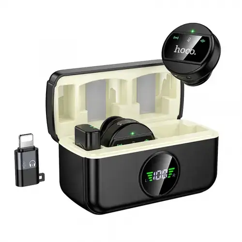 Lavaliera HOCO L22, USB-C / Lightning, Set 2 bucati, Negru