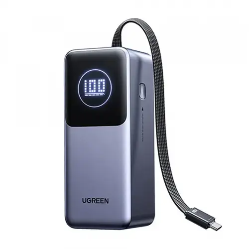 Baterie Externa UGREEN PB723, 20000mAh, 130W, QC + PD, 1 x USB-A - 2 x USB-C (Gri)