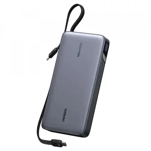 Baterie Externa UGREEN PB552 (55995B), 25000mAh, 165W, QC + PD, 1 x USB-A - 3 x USB-C (Gri)