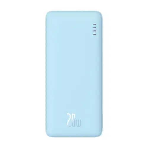 Acumulator extern Baseus Airpow, 10000 mAh, 20 W, 2x USB-C, 1x USB-A (Albastru)