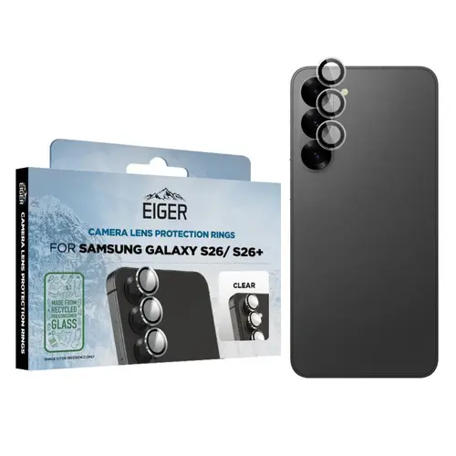Folie protectie camera Eiger Camera 3D Mountain Glass pentru Samsung Galaxy S26 / S26 Plus