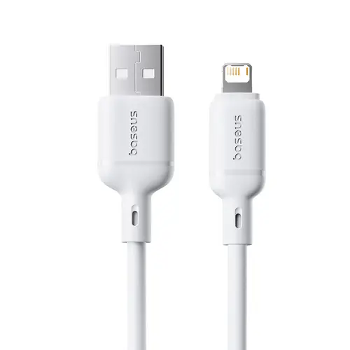Cablu de date Baseus Silky Series P10377702213-00, USB - Lightning, 20 W, 1m (Alb)
