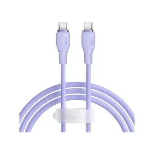 Cablu de date si alimentare Baseus Pudding P10377701511-00, USB Type-C la USB Type-C 100W, 1.5m (Violet)