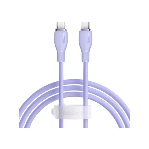 Cablu de date si alimentare Baseus Pudding P10377701511-00, USB Type-C la USB Type-C 100W, 1.5m (Violet)