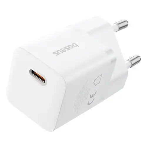 Incarcator retea Baseus GaN5 mini, Quick Charge 25W, 1 x USB Type-C (Alb)