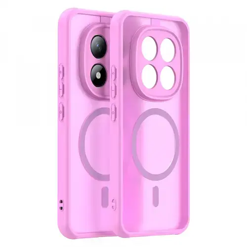 Husa MagSafe pentru Xiaomi Poco M8 Pro / Redmi Note 15 Pro+ 5G, Techsuit, HaloFrost II, Roz