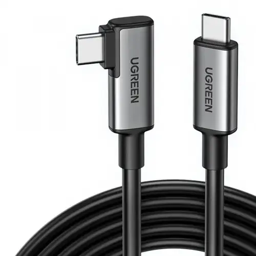 Cablu Date si Incarcare USB-C - USB-C UGREEN US551 (90629) Angled, 60W, 5m, Negru