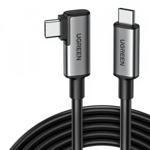 Cablu Date si Incarcare USB-C - USB-C UGREEN US551 (90629) Angled, 60W, 5m, Negru