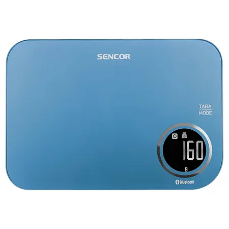 Cantar de bucatarie Sencor S-SKS7072BL, Smart, Bluetooth (Albastru)