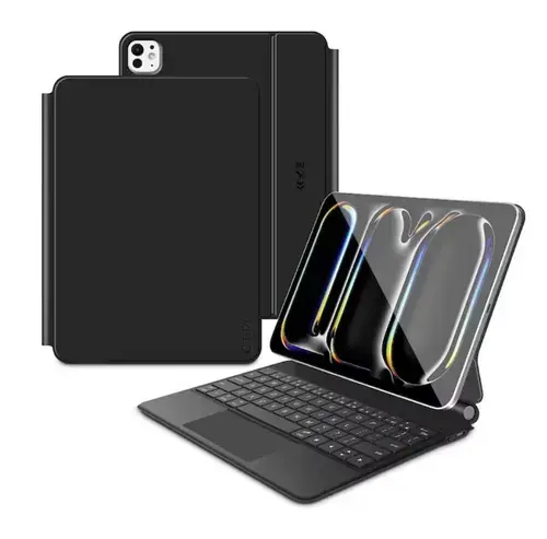 Husa Cu Tastatura pentru Apple iPad Pro 13 (2025) / (2024), Tech-Protect, SmartCase Magnetic, Neagra