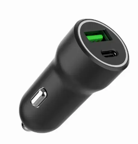 Incarcator auto Gembird TA-UC-A2PDQC20-CAR-01, 1x USB-A, 1x USB-C (Negru)