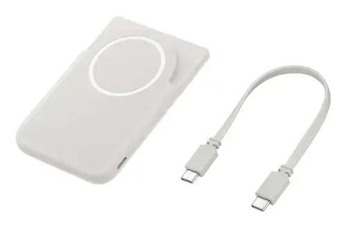 Acumulator extern magnetic wireless Samsung EB-U2500XJEGWW, 5000 mAh, Wireless 15 W, USB Type-C (Gri)