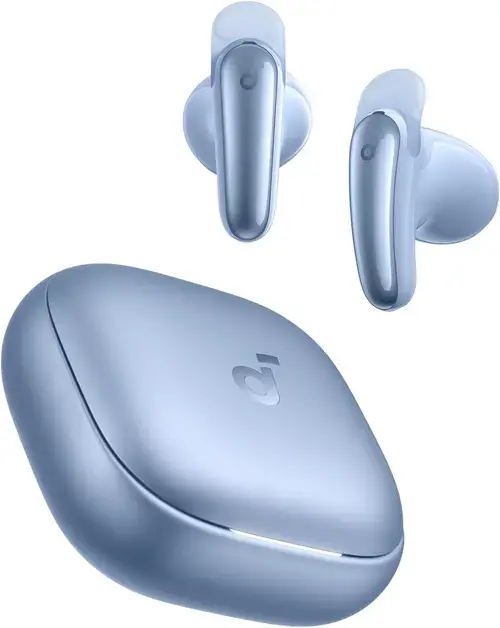 Casti True Wireless Anker Soundcore Liberty Buds, Semi in-Ear, ANC, Autonomie 30 de ore, Bluetooth 6.1 (Albastru)