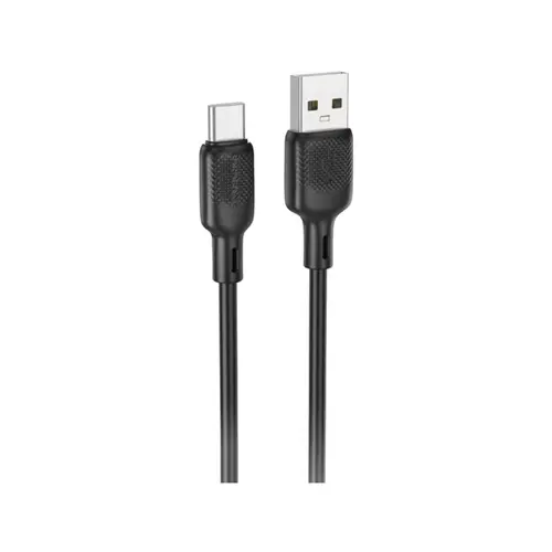 Cablu de date / adaptor Borofone BX113, USB Male la USB-C Male, 3 m (Negru)