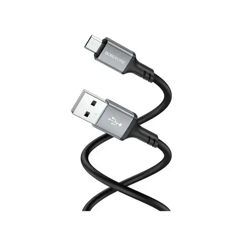 Cablu de date / adaptor Borofone BX83, USB Male la microUSB Male, 1 m (Negru)