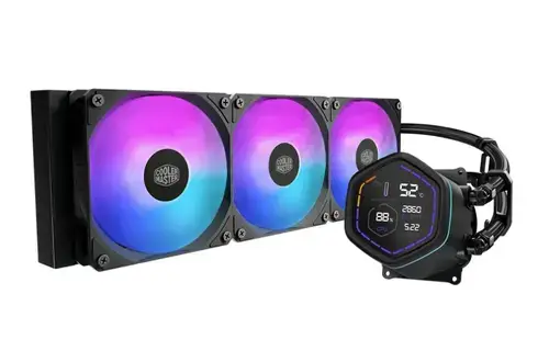 Cooler CPU CoolerMaster MasterLiquid Core Nex Digital 360 aRGB, 650-1750 RPM (Negru)