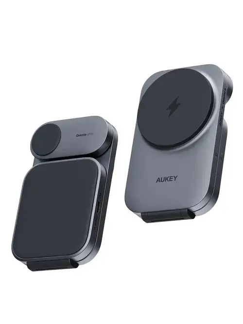Statie de incarcare wireless Aukey, LC-MC312 (EU), 15W, fast charge, 1 x USB-C (Negru)