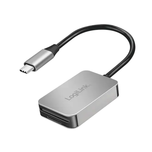 Card reader exern LiogLink CR0050, USB Type C, citeste/scrie SD / micro SD, aluminiu (Gri)