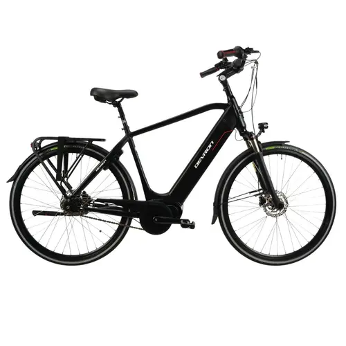 Bicicleta Electrica Devron 28427, roti 28 Inch, cadru L, motor250 W, viteza maxima 25 km/h, Negru