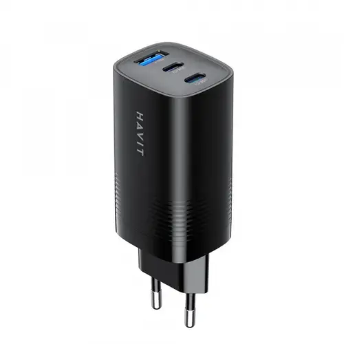 Incarcator retea HAVIT UC20, 65W, 1 x USB-A, 2 x USB-C (Negru)