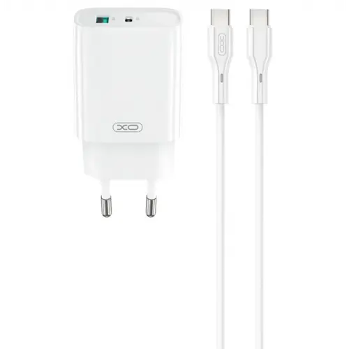 Incarcator retea XO Design CE30, 30W, 1 x USB-A, 1 x USB-C (Alb)