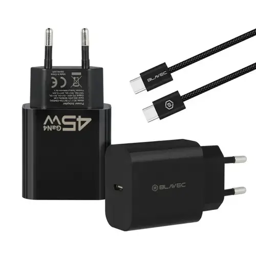 Incarcator retea Blavec BC-7, 45W, 1 x USB-C (Negru)