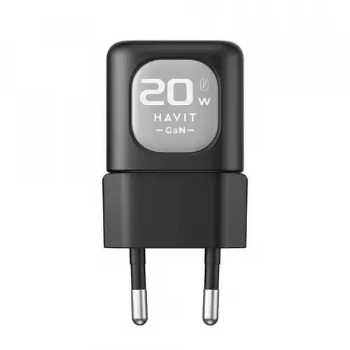 Incarcator retea HAVIT UC220, 20W, 1 x USB-A, 1 x USB-C (Negru)