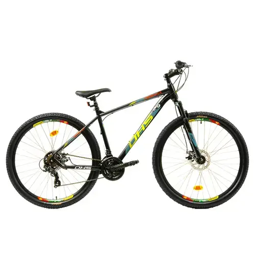 Bicicleta Mtb Dhs 2905, roti 29 inch, cadru M, 21 viteze,  Negru/Gri