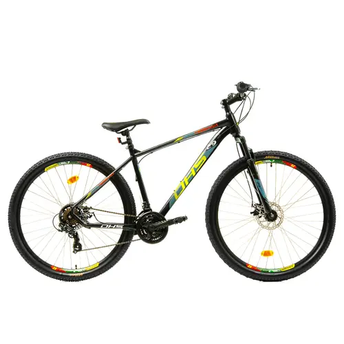 Bicicleta Mtb Dhs 2905, roti 29 inch, cadru M, 21 viteze,  Negru/Gri