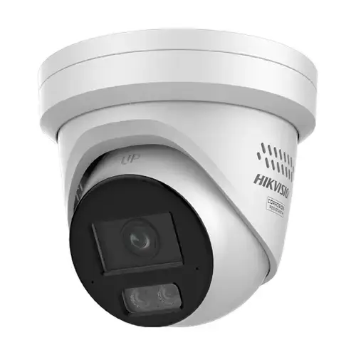 Camera de supraveghere video exterior IP Turret Hikvision ColorVu DS-2CD2387G3-LIS2UY/SL(4MM), 4K 8MP, 4mm, IR 30m, Microfon, IP67