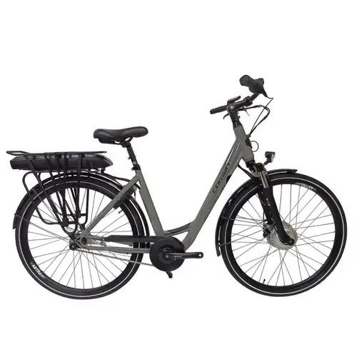 Bicicleta Electrica Corwin 28124, roti 28 Inch, cadru L, viteza maxima 25 km/h, motor 250 W, Gri