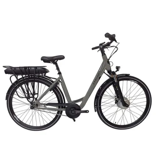 Bicicleta Electrica Corwin 28124, roti 28 Inch, cadru L, viteza maxima 25 km/h, motor 250 W, Gri
