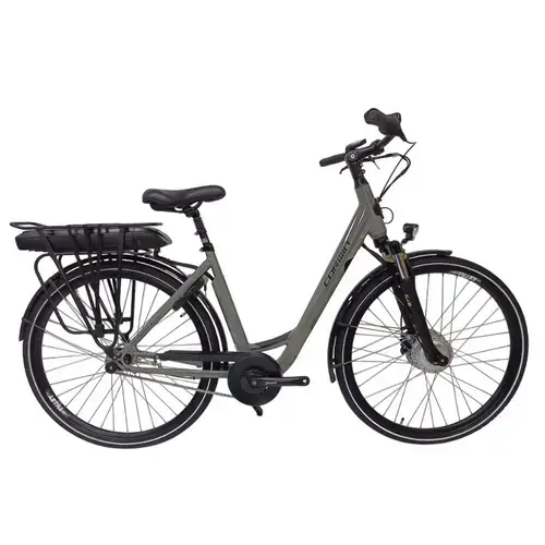 Bicicleta Electrica Corwin 28124, roti 28 Inch, cadru M, viteza maxima 25 km/h, motor 250 W, Gri