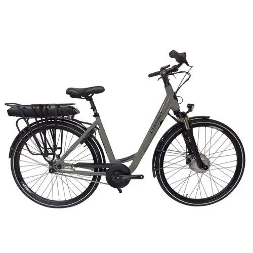 Bicicleta Electrica Corwin 28124, roti 28 Inch, cadru M, viteza maxima 25 km/h, motor 250 W, Gri