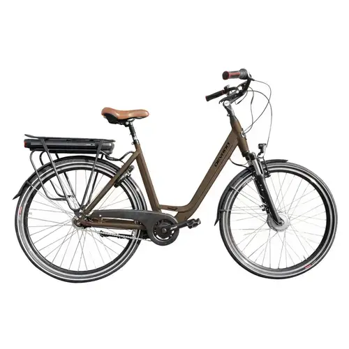 Bicicleta Electrica Devron 28120 CN7, roti  28 Inch, cadru L, viteza maxima 25 km/h. motor250 W, Maro