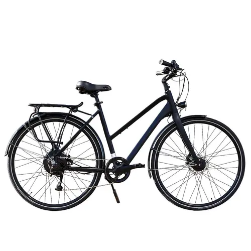 Bicicleta electrica Prophete 52581B, roti 28 inch, cadru L, viteza maxima 25 km/h, motor 250 W, Negru