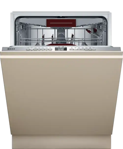 Masina de spalat vase complet incorporabila NEFF S155ECX15E, 14 seturi, 6 programe, Clasa A, TimeLight, Home Connect (Bej)