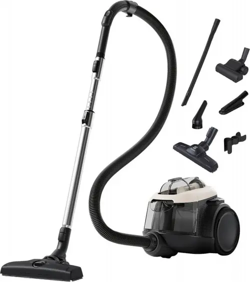 Aspirator fara sac Electrolux EL61H4SW 600, 550 W, Filtru HEPA 13, Cablu 9m, Recipient 1.6 l (Negru/Alb)