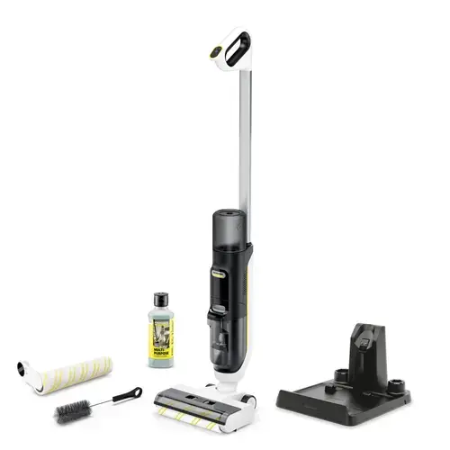 Aspirator vertical cu spalare Karcher FCV 3 Extra+, 160 W, 30 min (Alb/Negru)