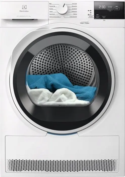 Uscator de rufe Electrolux EW6D284YP, Pompa de caldura, 8 kg, Clasa A++, 12 programe uscare (Alb)