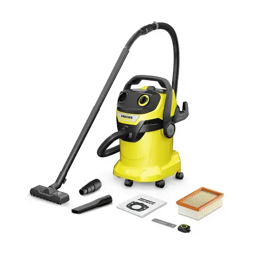 Aspirator Karcher WD 5 Control 25/5/22, Umed/Uscat, 260 mbar, recipient 25 L (Galben/Negru)
