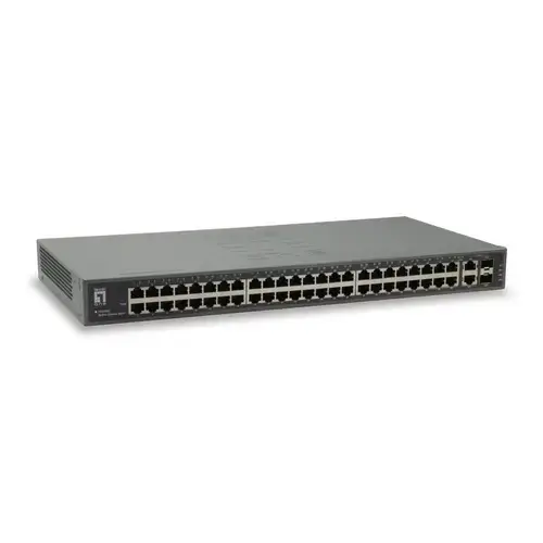 Switch fara management LevelOne FGU-5021, 50 porturi LAN 10/100 Mbps, 2 porturi Gigabit, Rack
