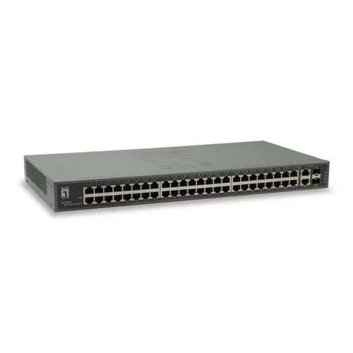 Switch fara management LevelOne FGU-5021, 50 porturi LAN 10/100 Mbps, 2 porturi Gigabit, Rack