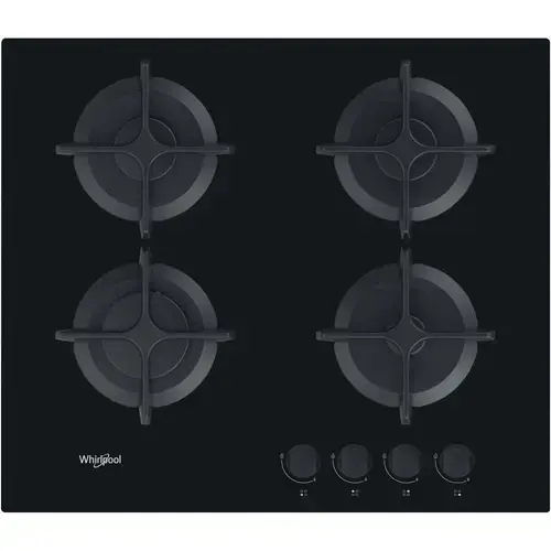Plita incorporabila Whirlpool AKT 616/NB, Gaz, 4 arzatoare, 7300 W, 60 cm (Negru)