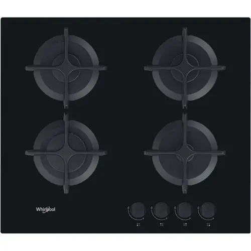 Plita incorporabila Whirlpool AKT 616/NB, Gaz, 4 arzatoare, 7300 W, 60 cm (Negru)