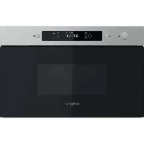 Cuptor cu microunde incorporabil Whirlpool MBNA900X, 22 l, 750 W, 4 trepte putere, Dezhetare, Reincalzire, Ecran LCD, Lumina interioara (Inox)