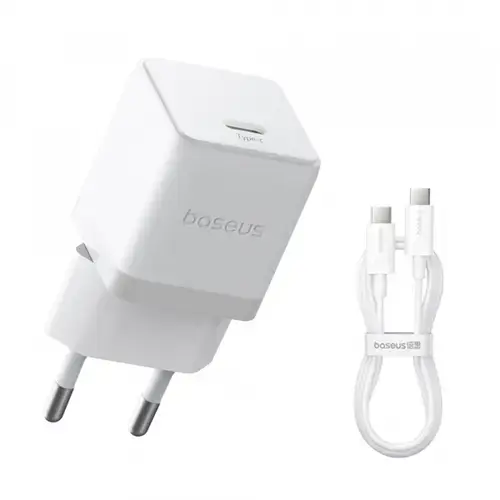 Incarcator retea Baseus Palm, 20W, 1 x USB-C (Alb)