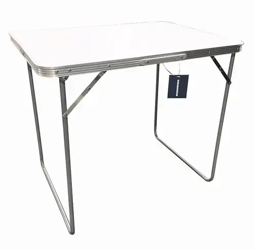 Masa Pliabila Camping Heinner DMPS002, 80x60 cm, metal/MDF (Alb)
