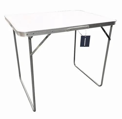 Masa Pliabila Camping Heinner DMPS002, 80x60 cm, metal/MDF (Alb)